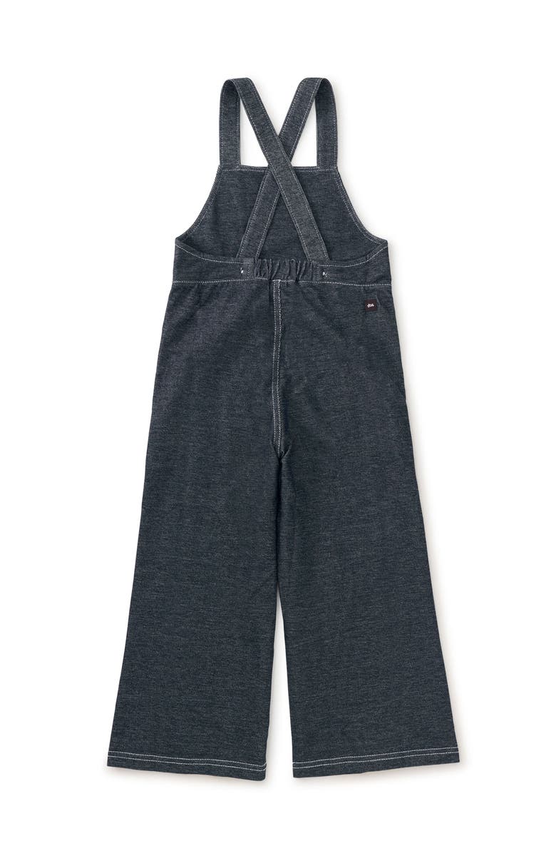 Tea Collection Wide Leg Denim-Like Overalls, Alternate, color, Indigo