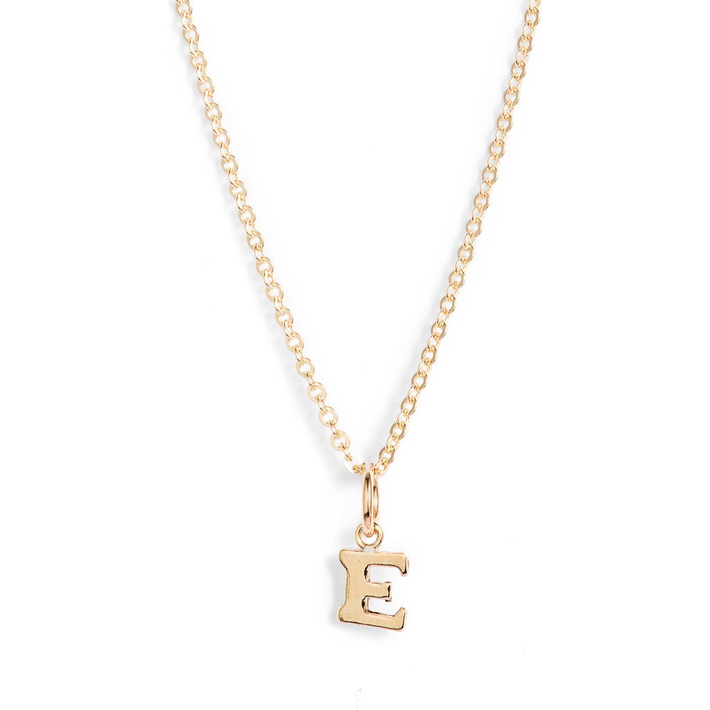 Nashelle Initial Pendant Necklace In Gold Fill - E