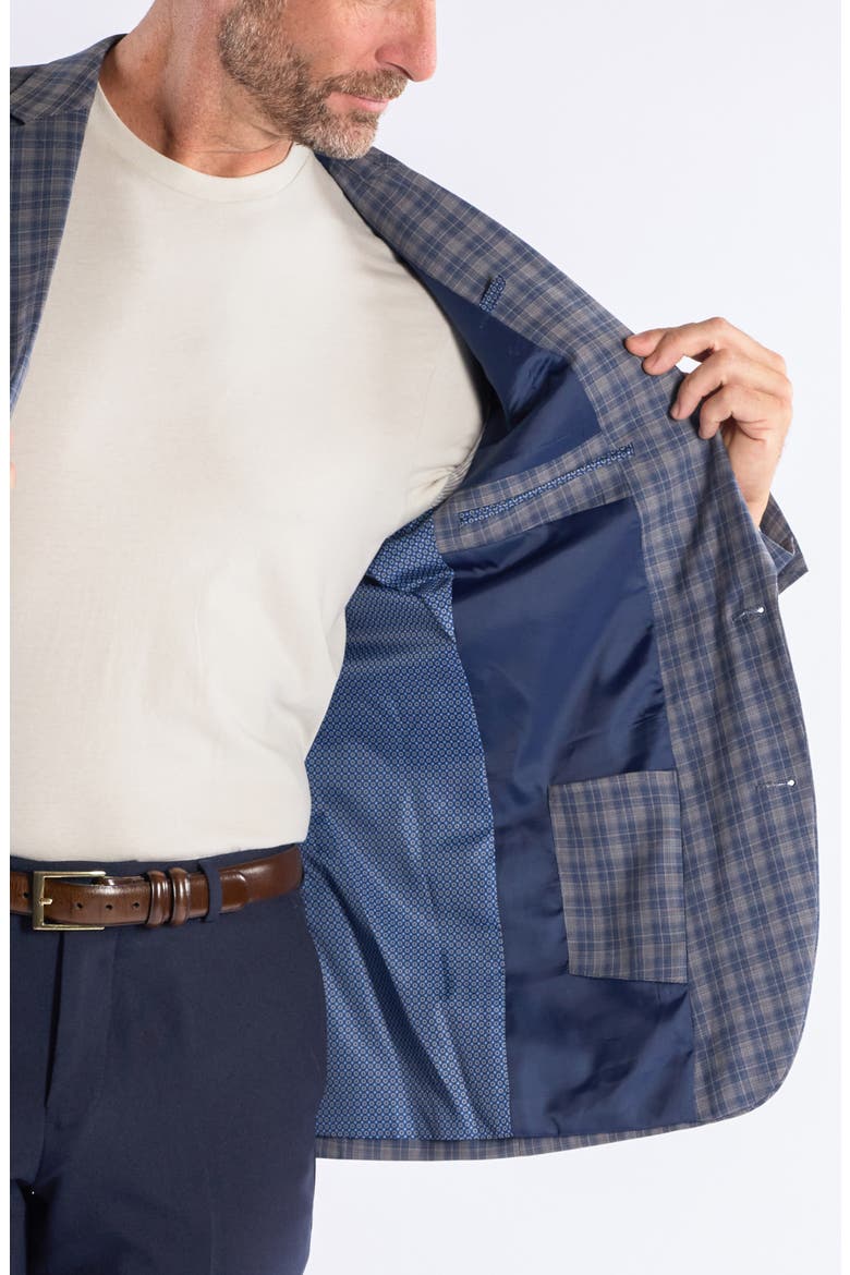 Plaid Sport Coat, Alternate, color, GREY