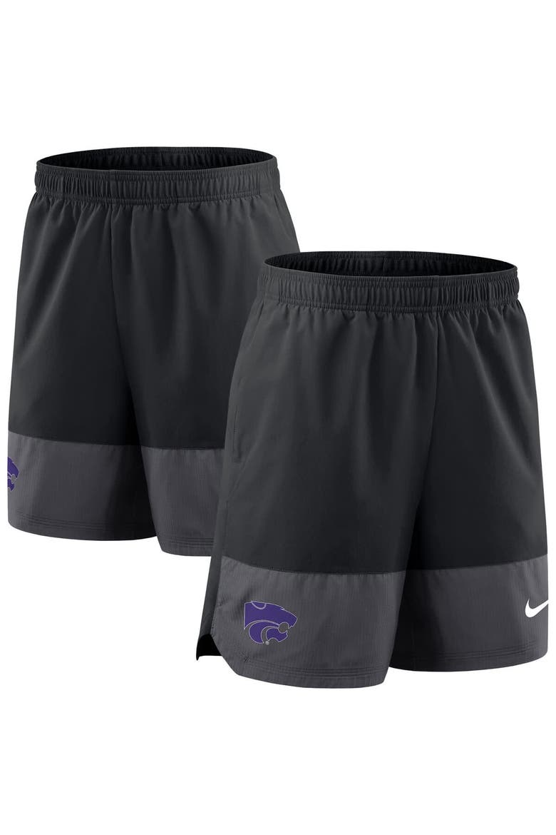 Men's Nike Black Kansas State Wildcats 2025 Sideline Performance Shorts, Alternate, color, Black