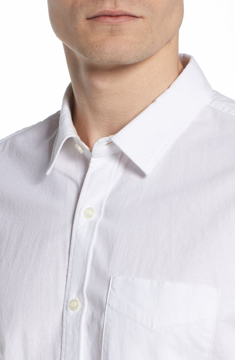 AG Pearson Regular Fit Short Sleeve Sport Shirt, Alternate, color, True White