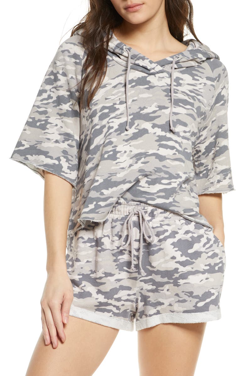 Honeydew Intimates Mornin Gear Cutoff Hoodie, Main, color, 