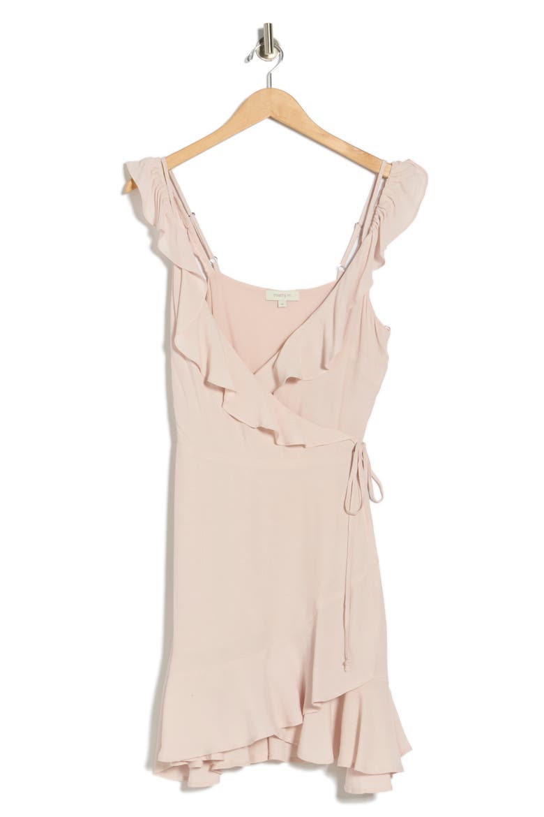Ruffle Wrap Minidress, Alternate, color, BALLET