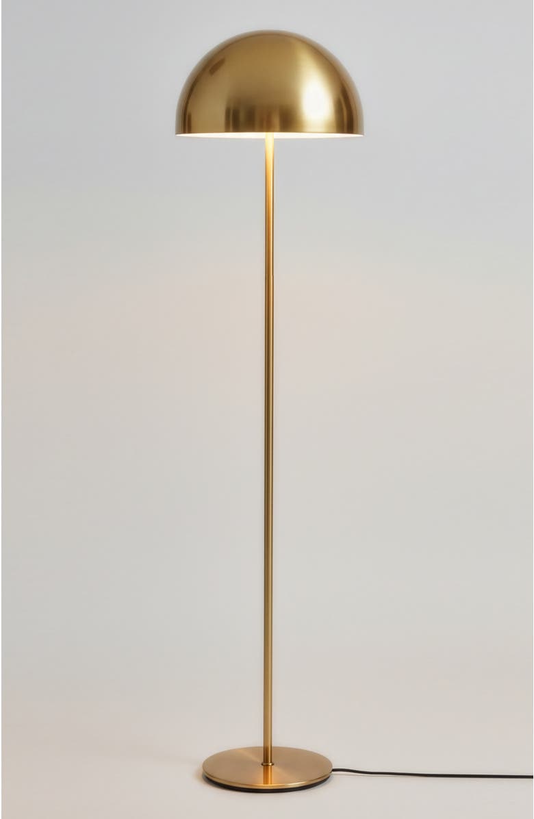 Brightech Ono 66" Gold Brass Modern Dome LED Table Lamp, Main, color, Brass