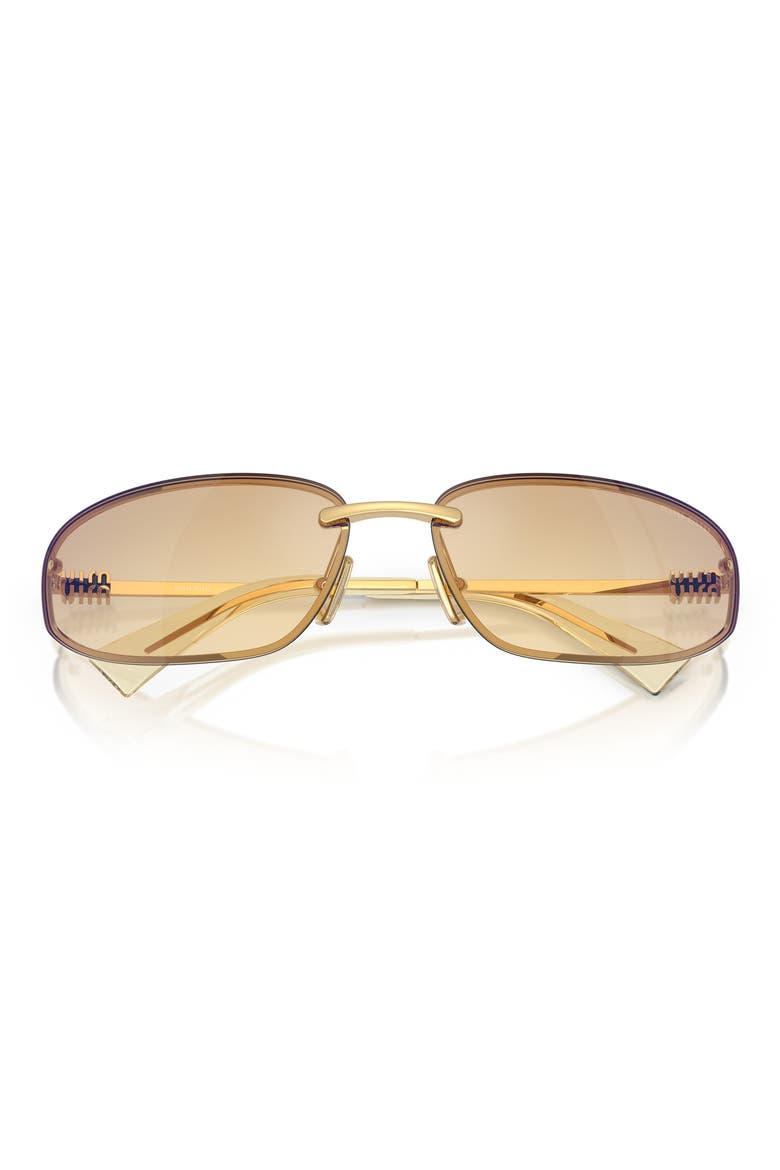 69mm Oversize Oval Sunglasses, Main, color, GOLD