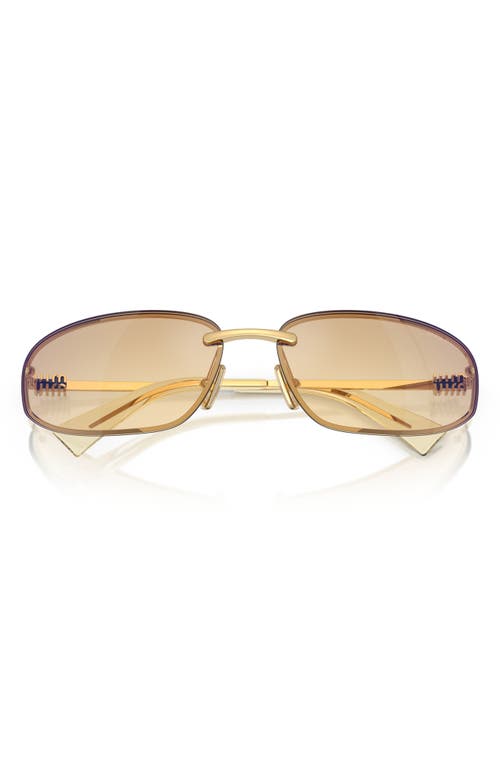 Miu Miu 69mm Oversize Oval Sunglasses In Gold