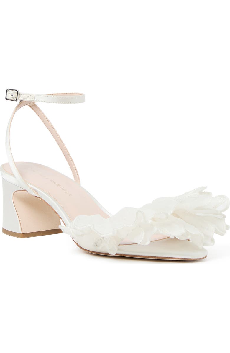 Loeffler Randall Aria Scalloped Ruffle Sandal, Main, color, Pearl