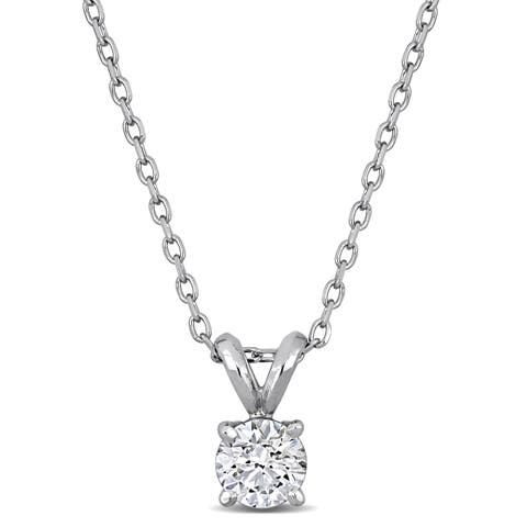 1/2 CTW Lab-Grown Diamond Solitaire Necklace Platinum