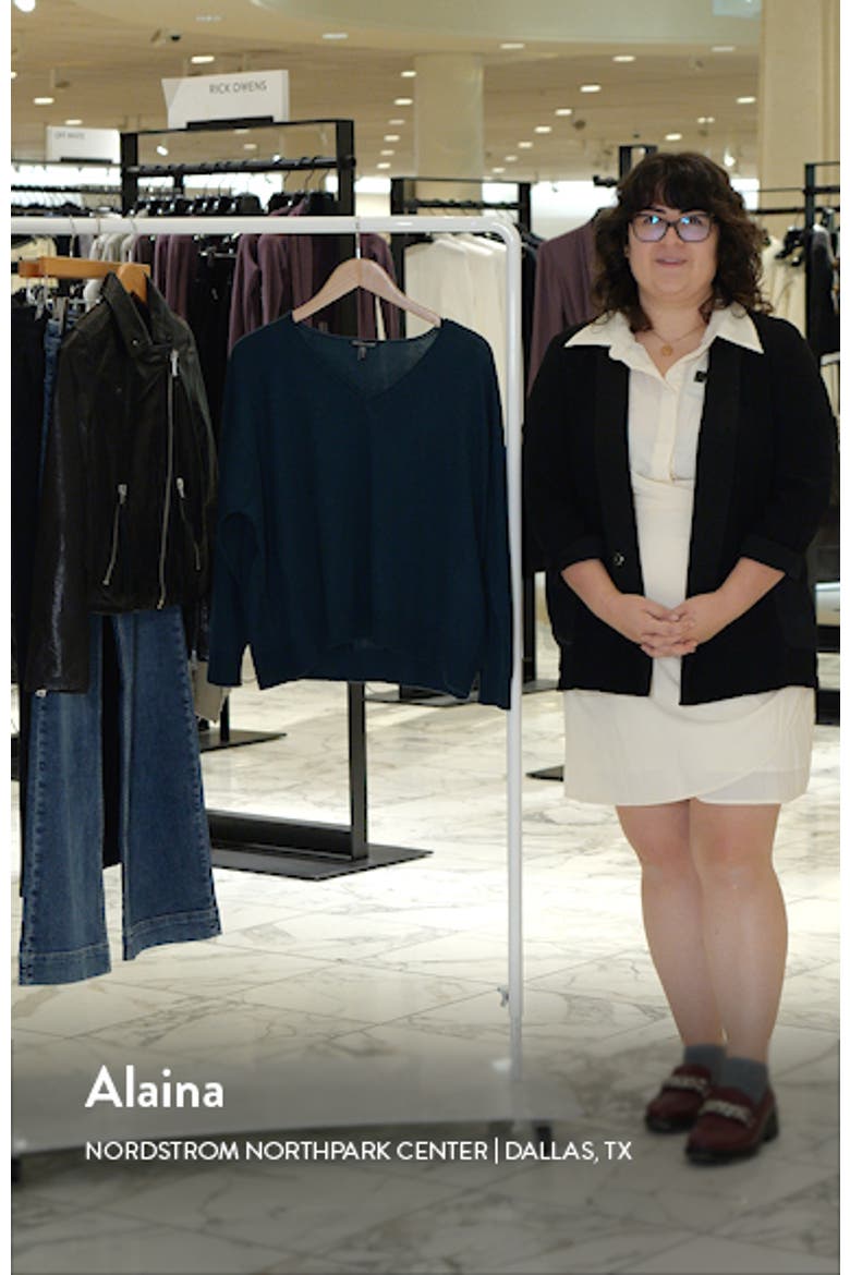 V-Neck Cotton & Tencel® Lyocell Blend Sweater video