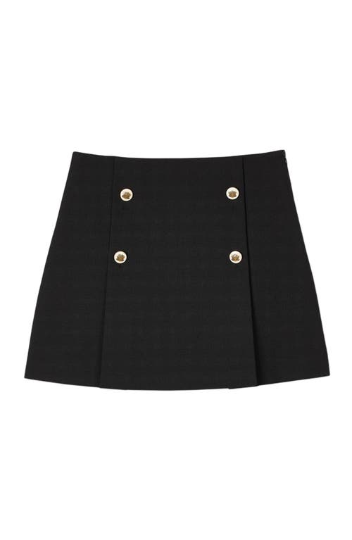 Sandro Short Pleated Skirt In Black