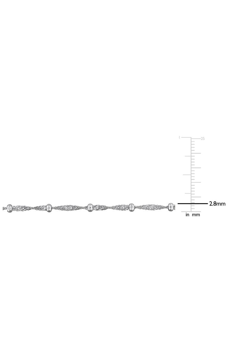 Saturno Bead Station Necklace, 2.8mm, Alternate, color, SILVER