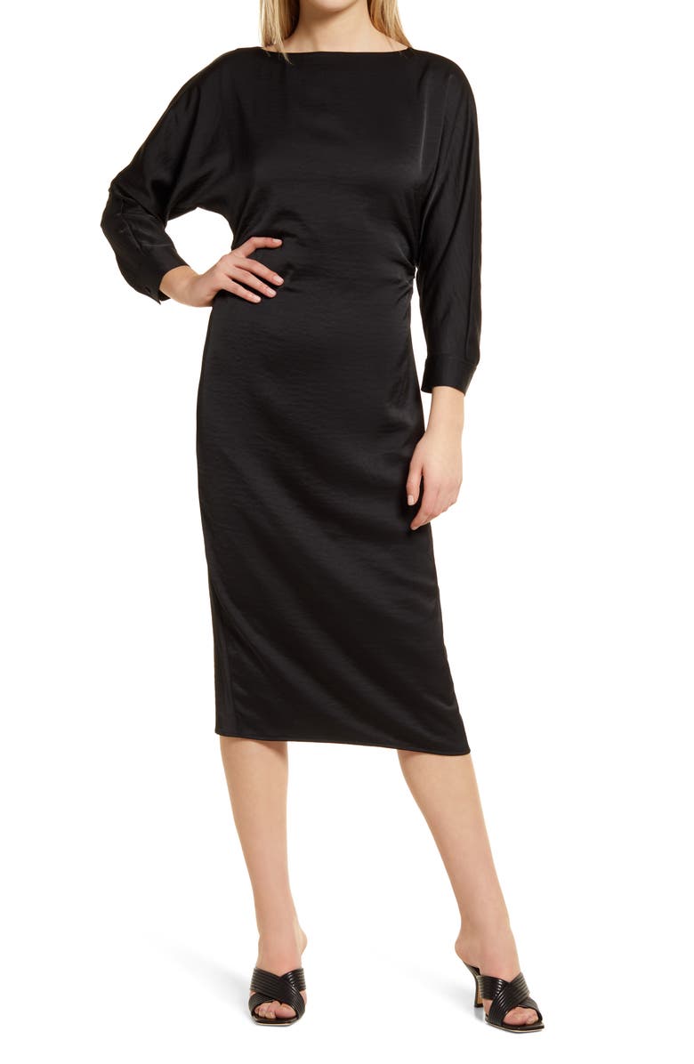 Halogen<sup>®</sup> Dolman Sleeve Midi Dress, Main, color,