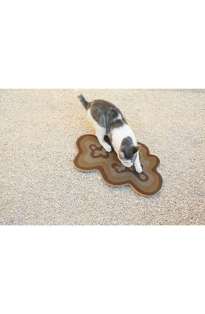 Catenary Bloom Cat Scratcher, Alternate, color, Brown