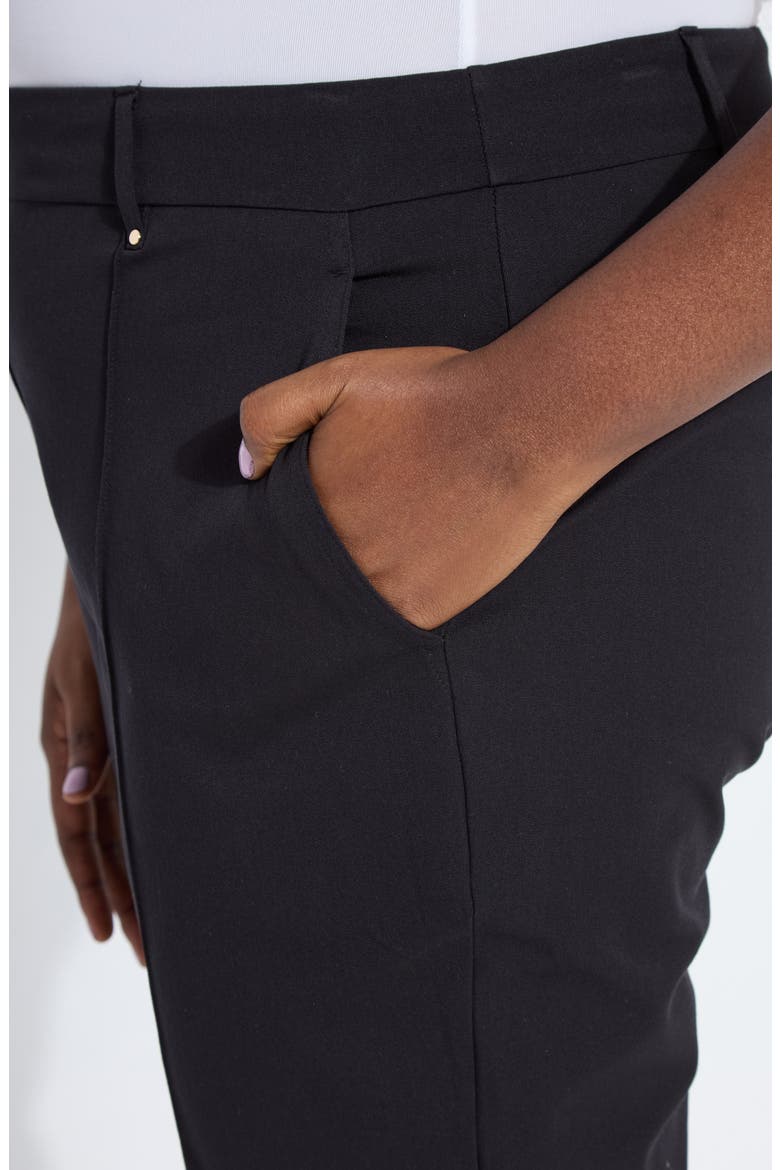 Amanda High Waist Pull-On Capri Pants, Alternate, color, BLACK