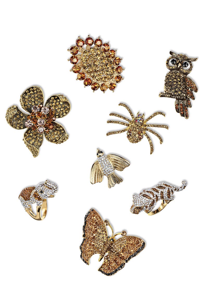 Accessories 'Critters' Pavé Elephant Ring, Alternate, color, SILVER MULTI