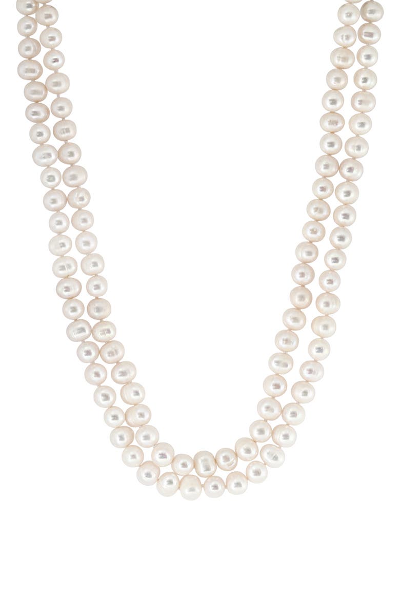 EFFY Pearl Double Strand Necklace, Main, color, White