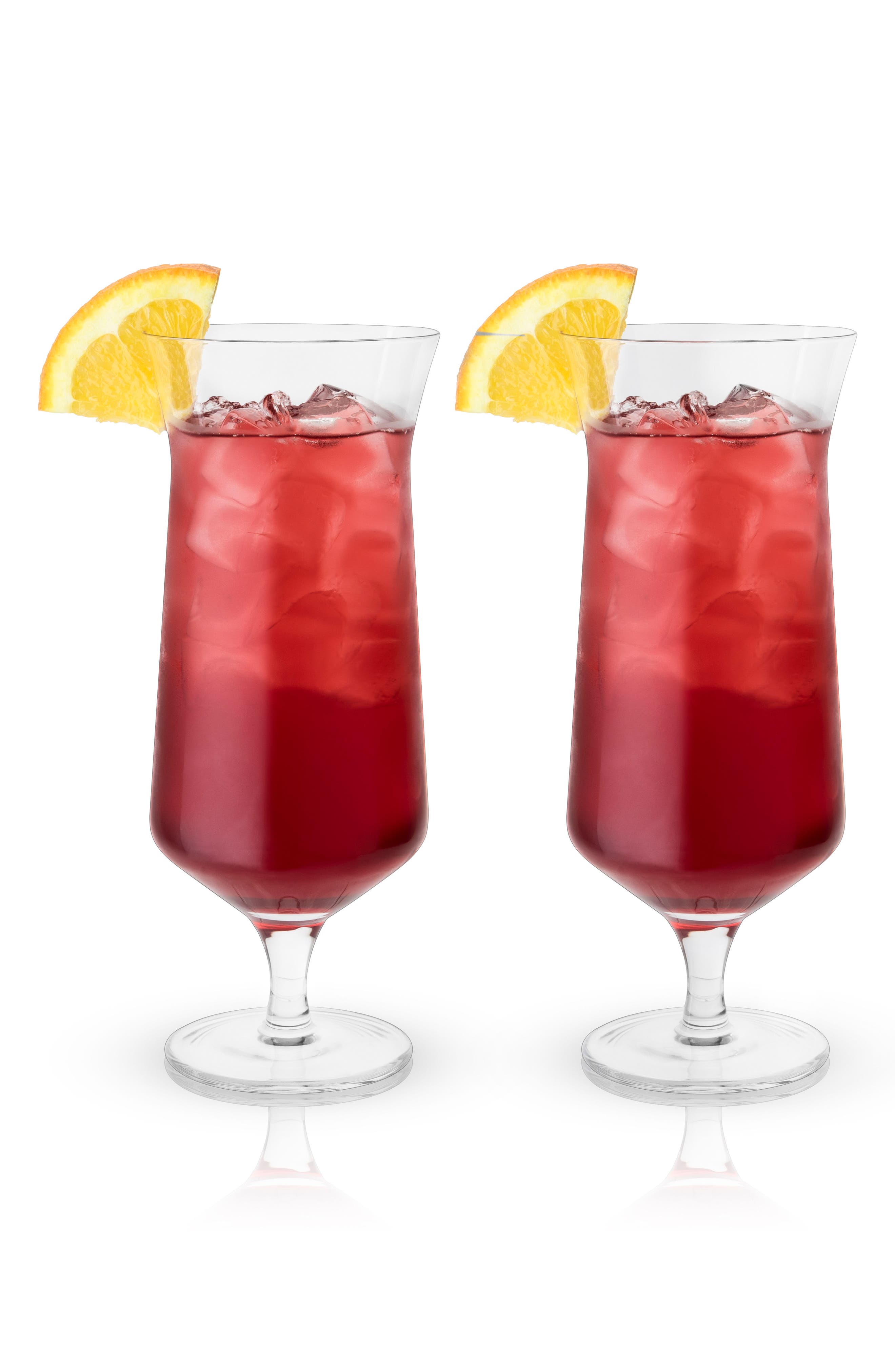 Viski Raye Crystal Hurricane Glasses - Thumbnail 2