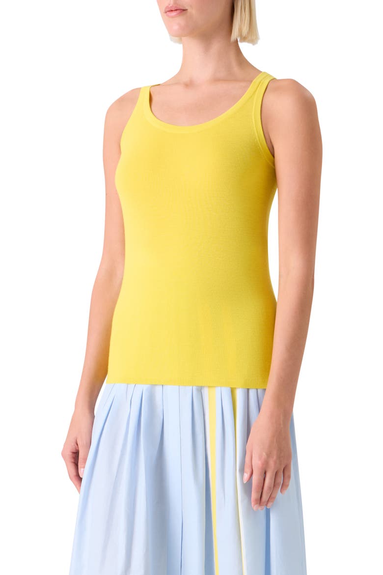 Fitted Virgin Wool Sweater Tank, Alternate, color, LEMON ZING