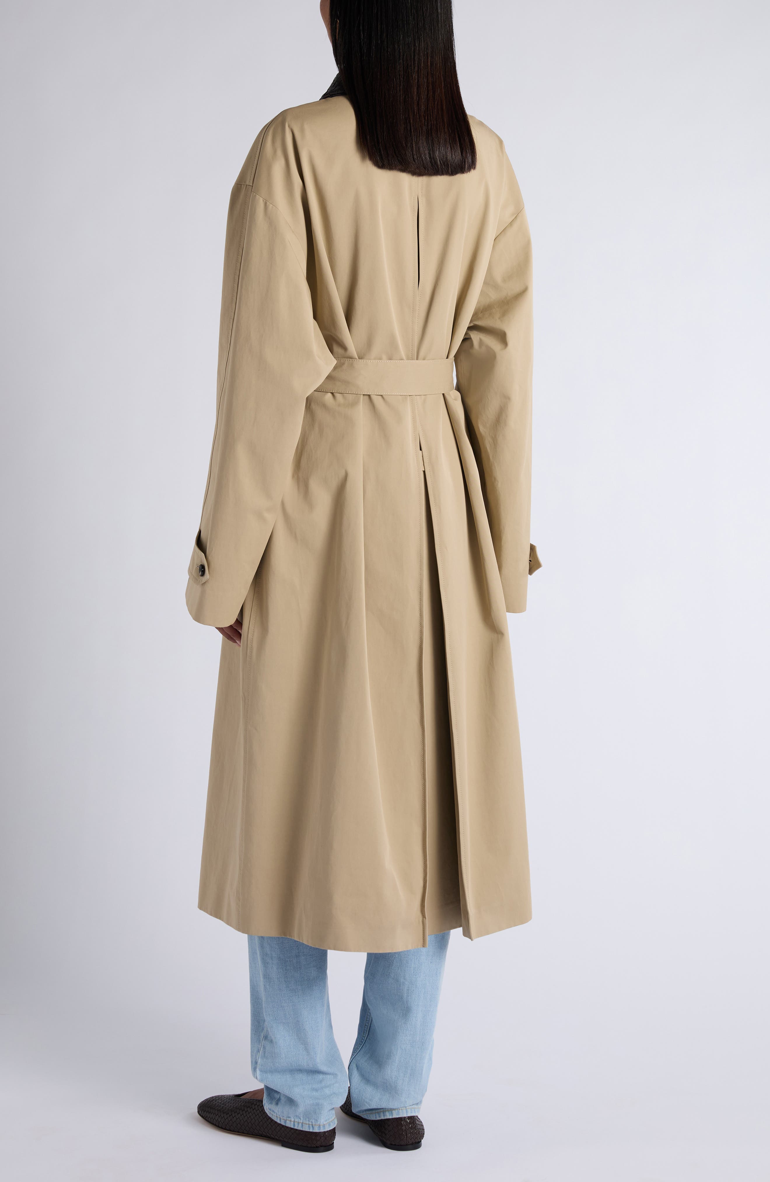 Bottega Veneta Water Repellent Cotton Trench Coat (Women) | Nordstrom