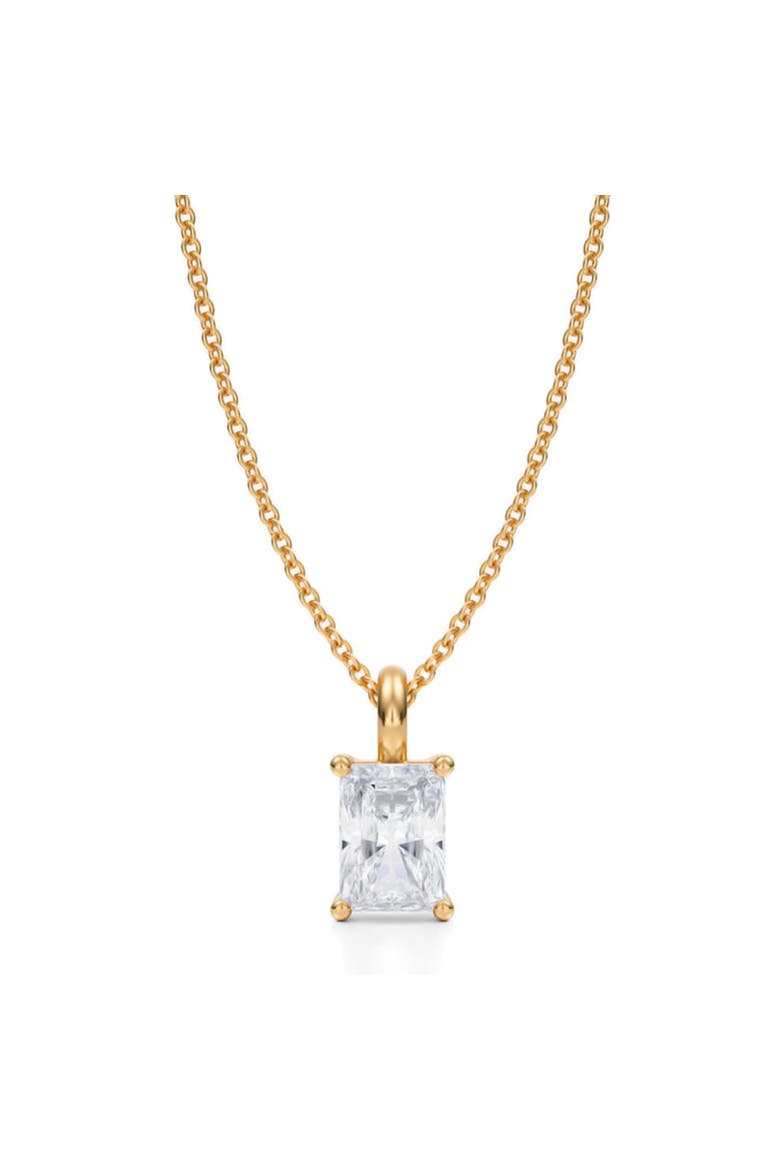 Radiant Solitaire Lab Diamond Pendant Necklace 14K 0.75ct, Main, color, Yellow Gold