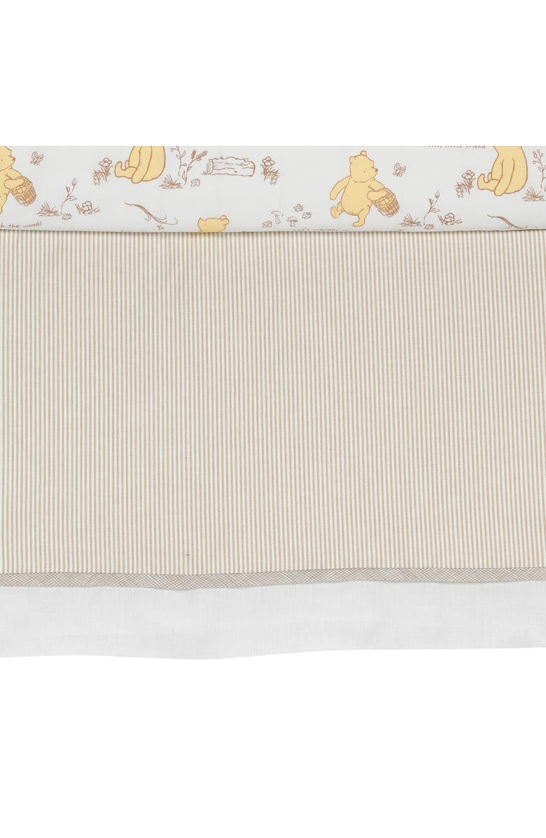 Lambs & Ivy Disney Baby Storytime Pooh 3-Piece Nursery Crib Bedding Set, Alternate, color, White