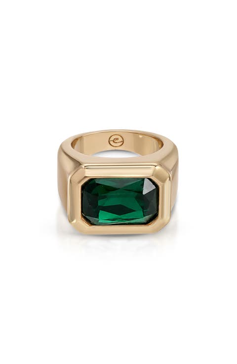 Crystal Signet Ring