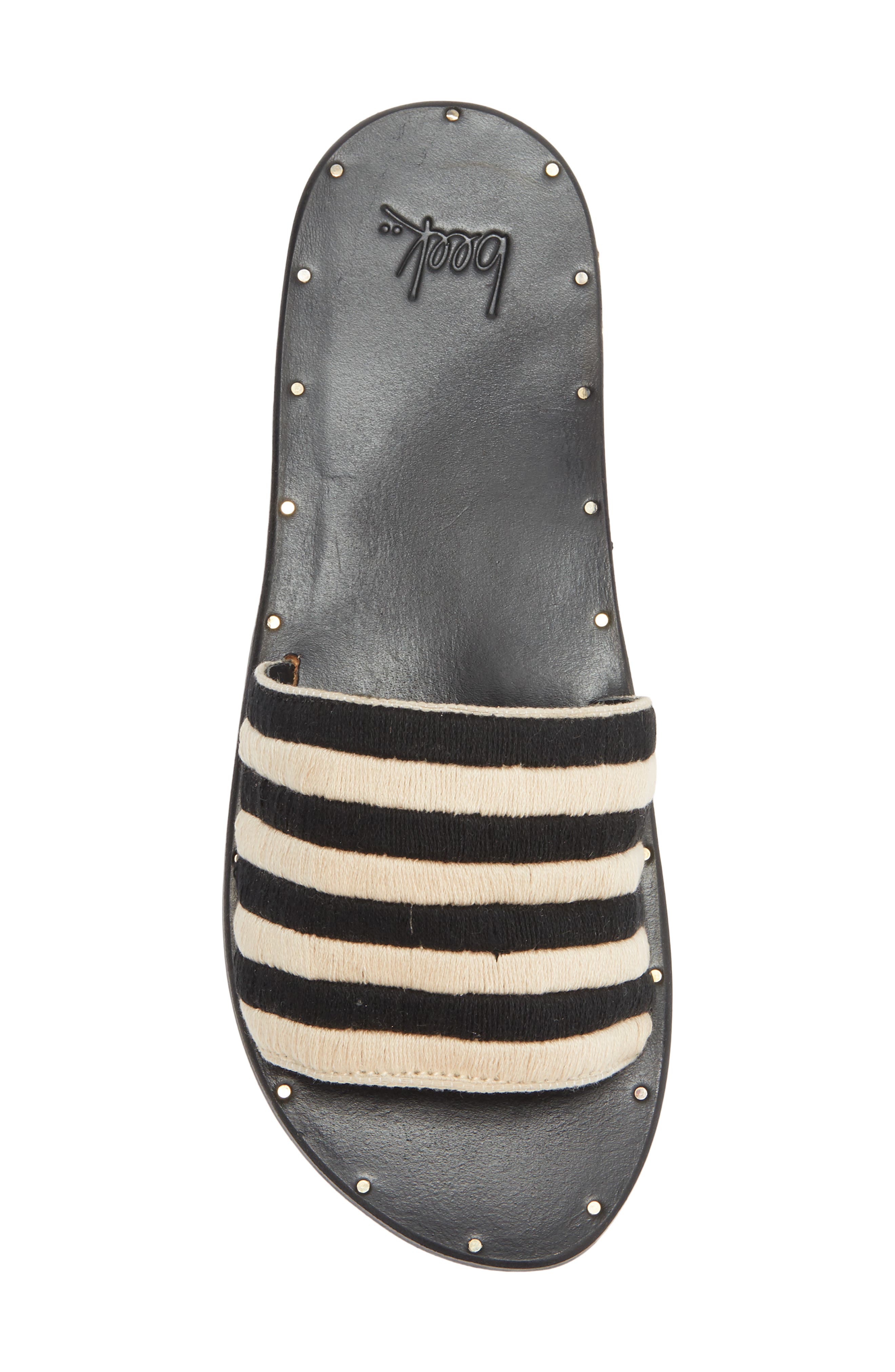 Beek Lovebird Slide Sandal, Alternate, color, Black Stripe