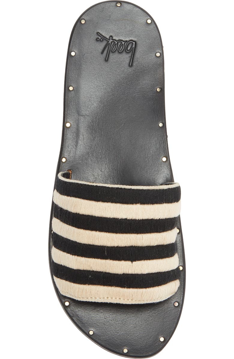 Beek Lovebird Slide Sandal, Alternate, color, Black Stripe