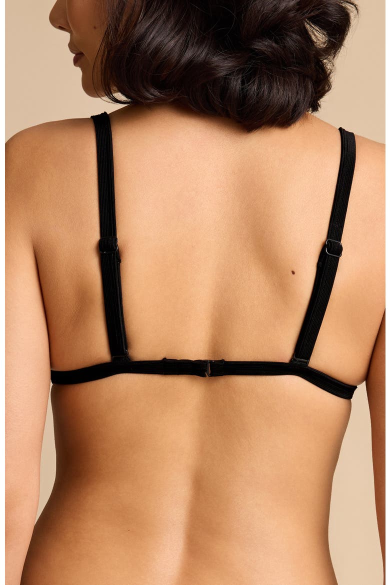Triangle Bikini Top, Alternate, color, Black