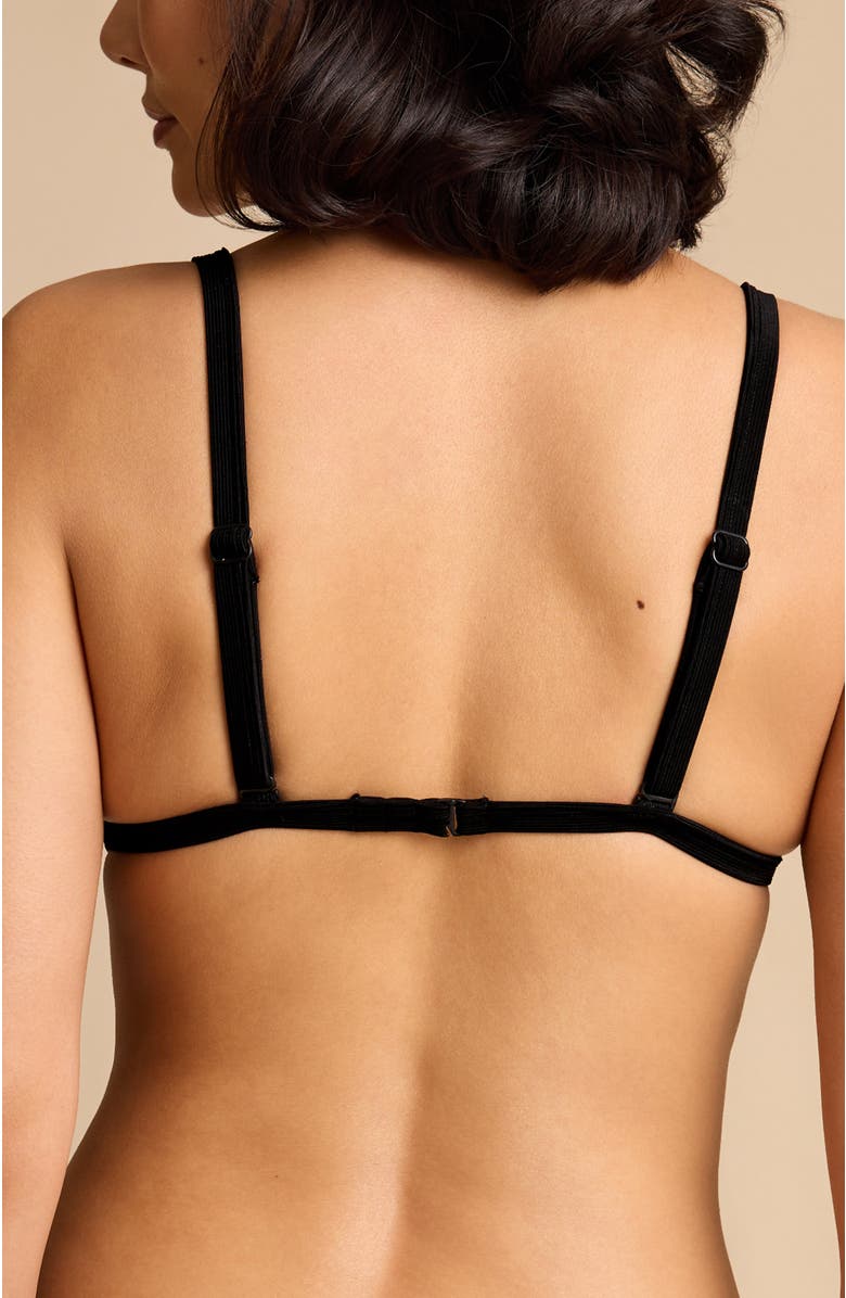 Pepper Triangle Bikini Top, Alternate, color, Black