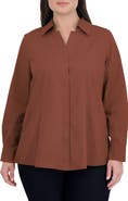Foxcroft Taylor Non-Iron Long Sleeve Stretch Button-Up Shirt