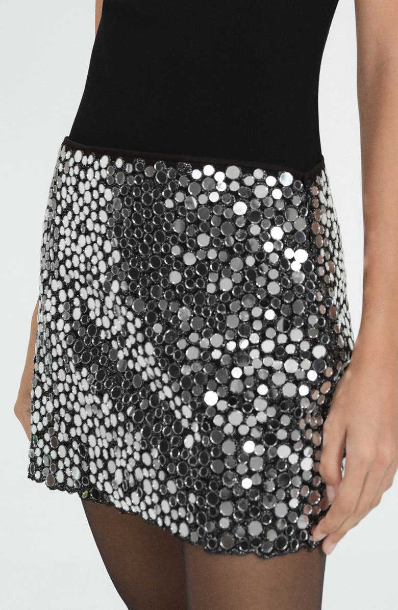 MANGO Sequin Miniskirt, Alternate, color, 