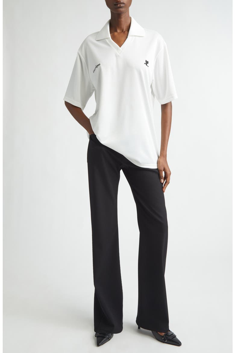 Sports Oversize Logo Polo, Alternate, color, HERITAGE WHITE/ HERITAGE WHITE