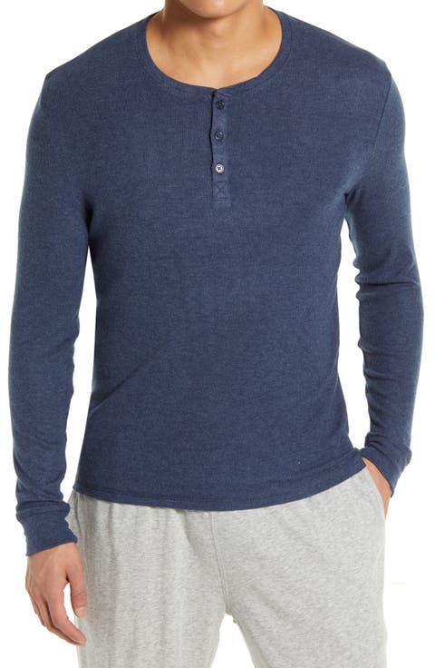 Long Sleeve Henley Lounge Shirt