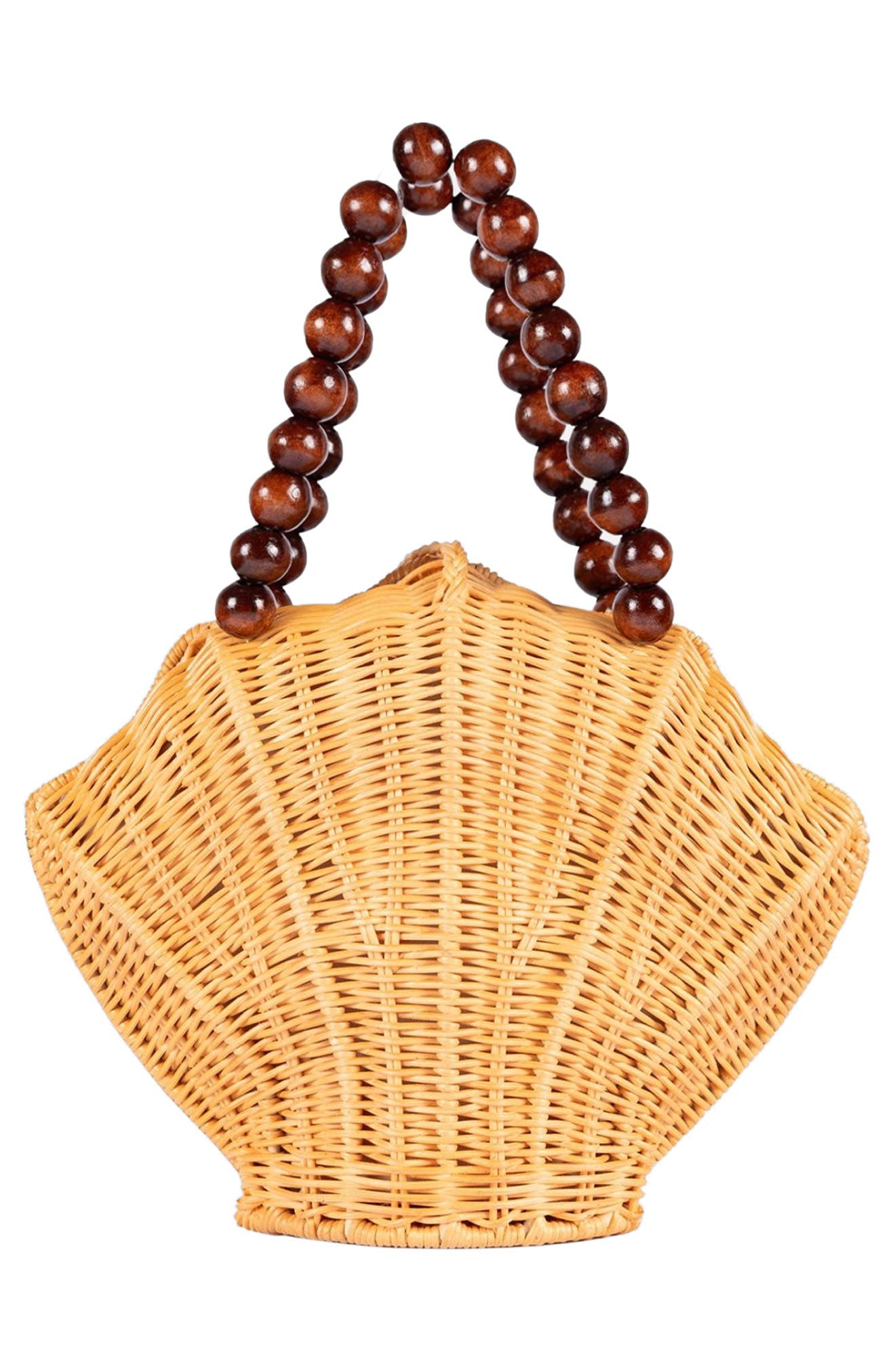Jelavu Shelly Handwoven Rattan Seashell Bag, Alternate, color, Natural