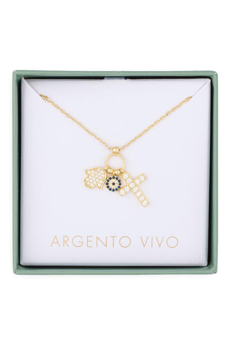 Spiritual Charms Necklace, Main, color, GOLD
