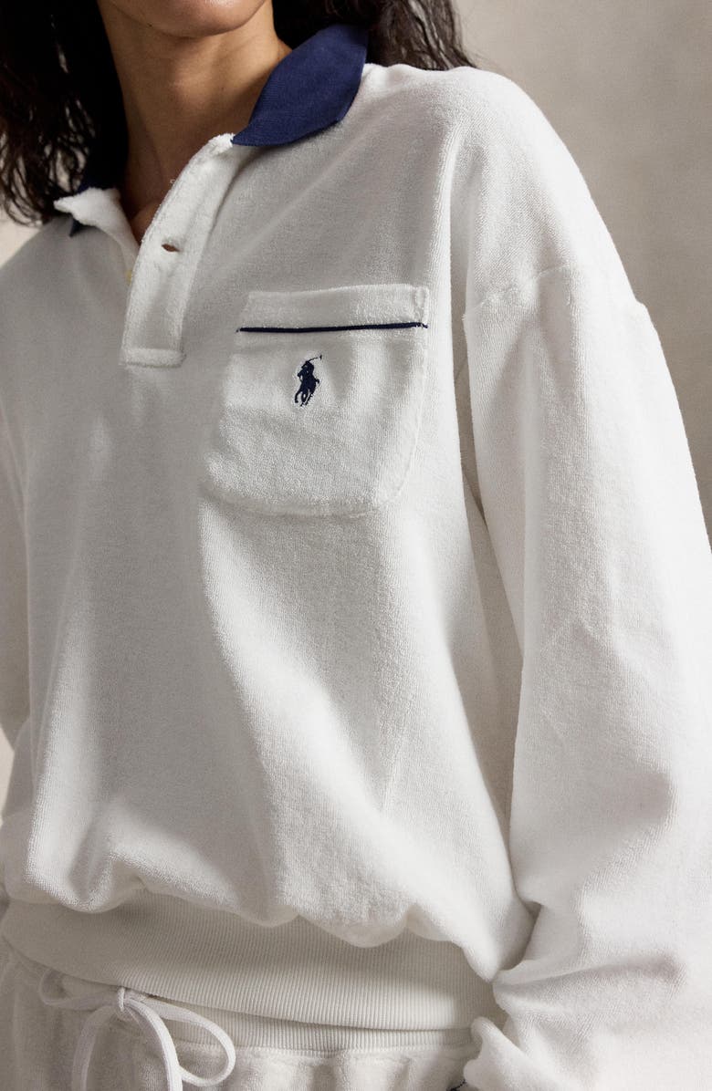 Polo Ralph Lauren Cotton Blend French Terry Sweatshirt, Alternate, color, White