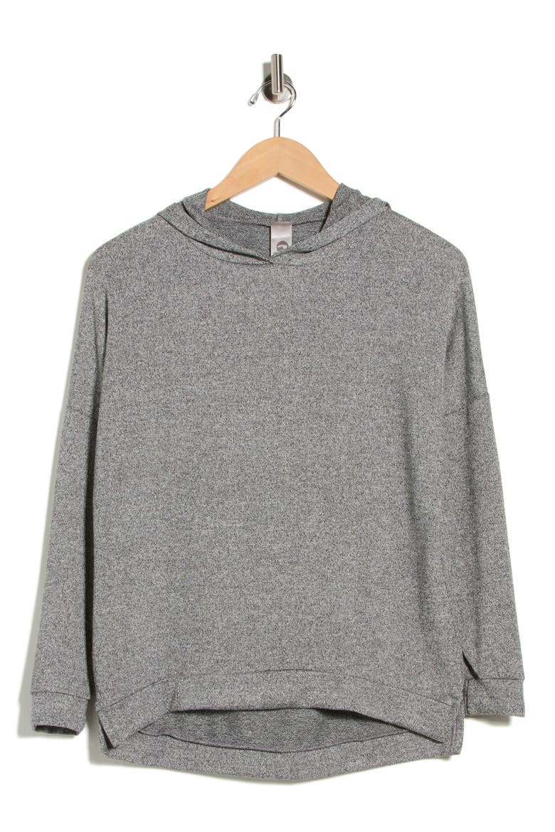 High-Low Hoodie, Alternate, color, GREY SPLASH