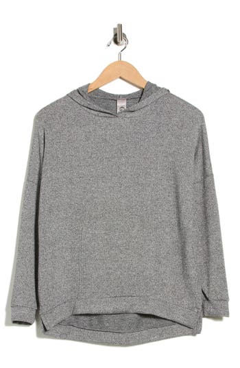 Go Couture High-low Hoodie In Gray