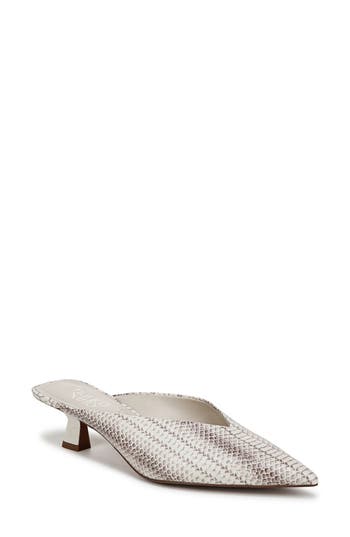 Franco Sarto Jayda Kitten Heel Mule In Grey