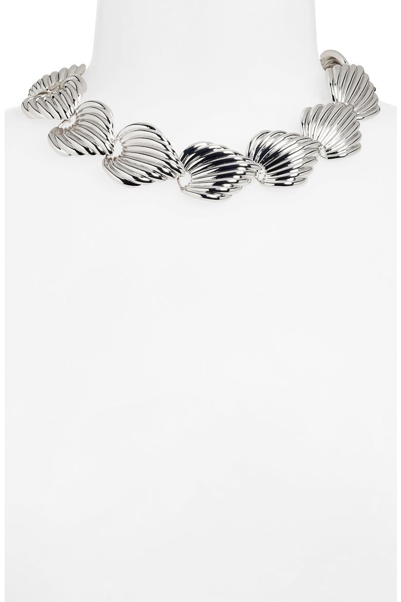 x Cassetto JC2 Rhodium Plate Collar Necklace, Alternate, color, SILVER