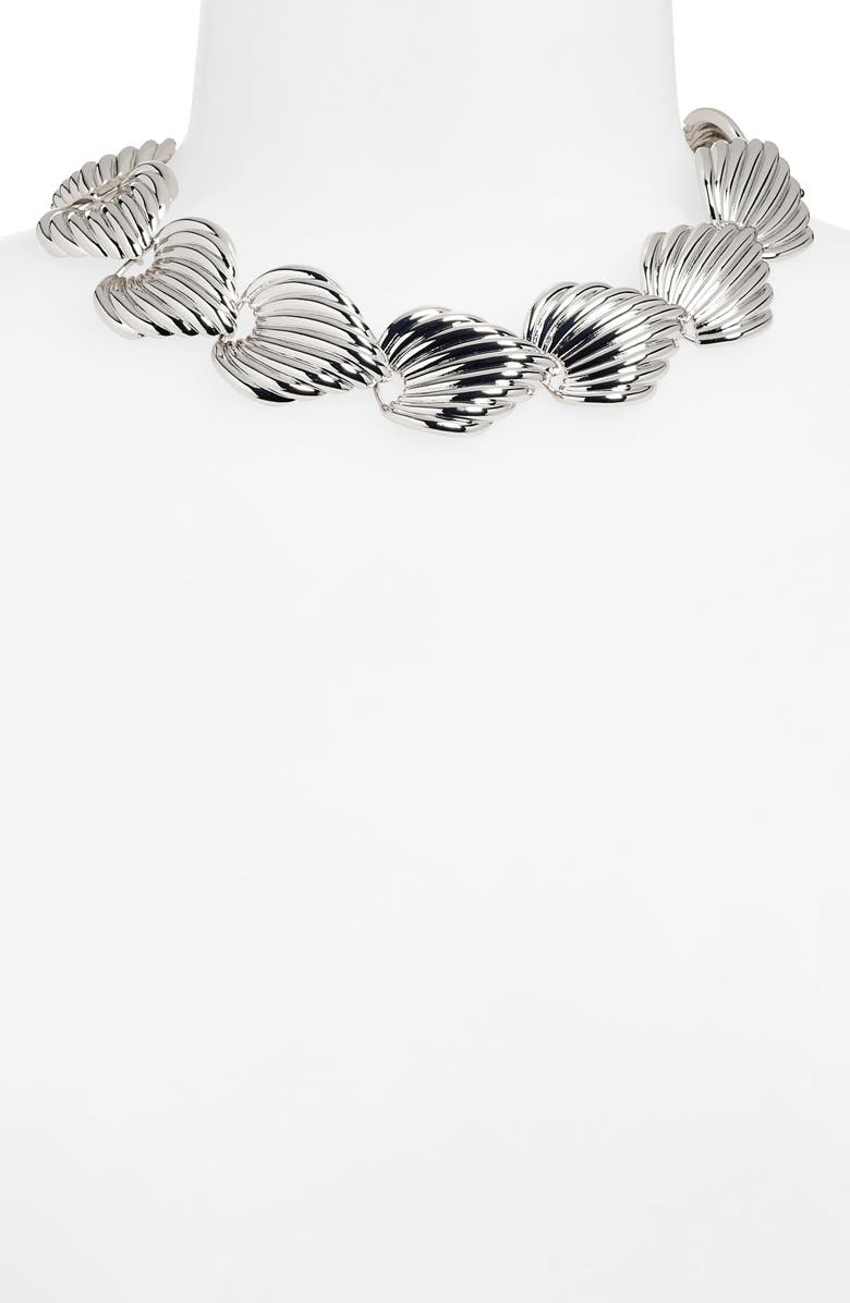 Julietta x Cassetto JC2 Rhodium Plate Collar Necklace, Alternate, color, Silver