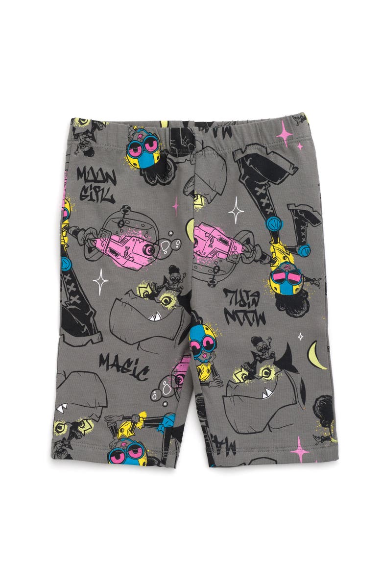 Marvel T-Shirt & Bike Shorts Set, Alternate, color, Purple / Black