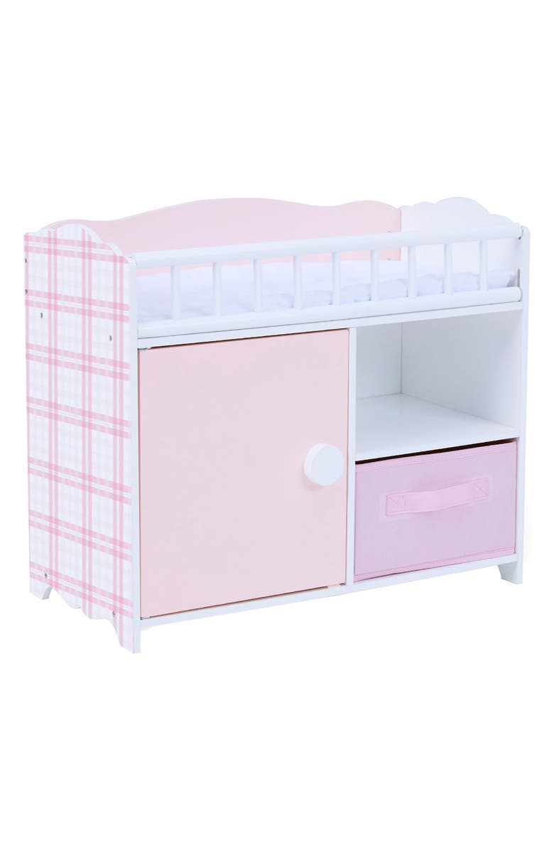 Teamson Kids Olivia's Little World Aurora Doll Changing Table/Bed Set, Alternate, color, Pink