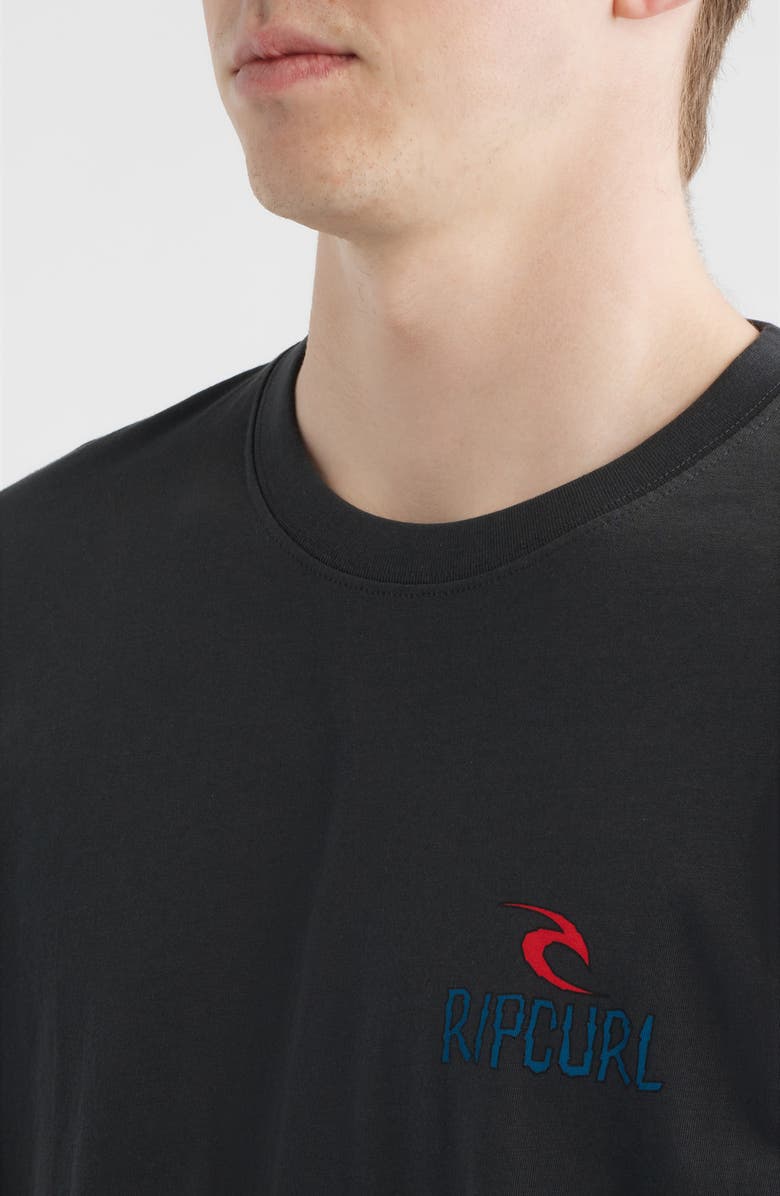Rip Curl Shred Til Dead Cotton Graphic T-Shirt, Alternate, color, Washed Black