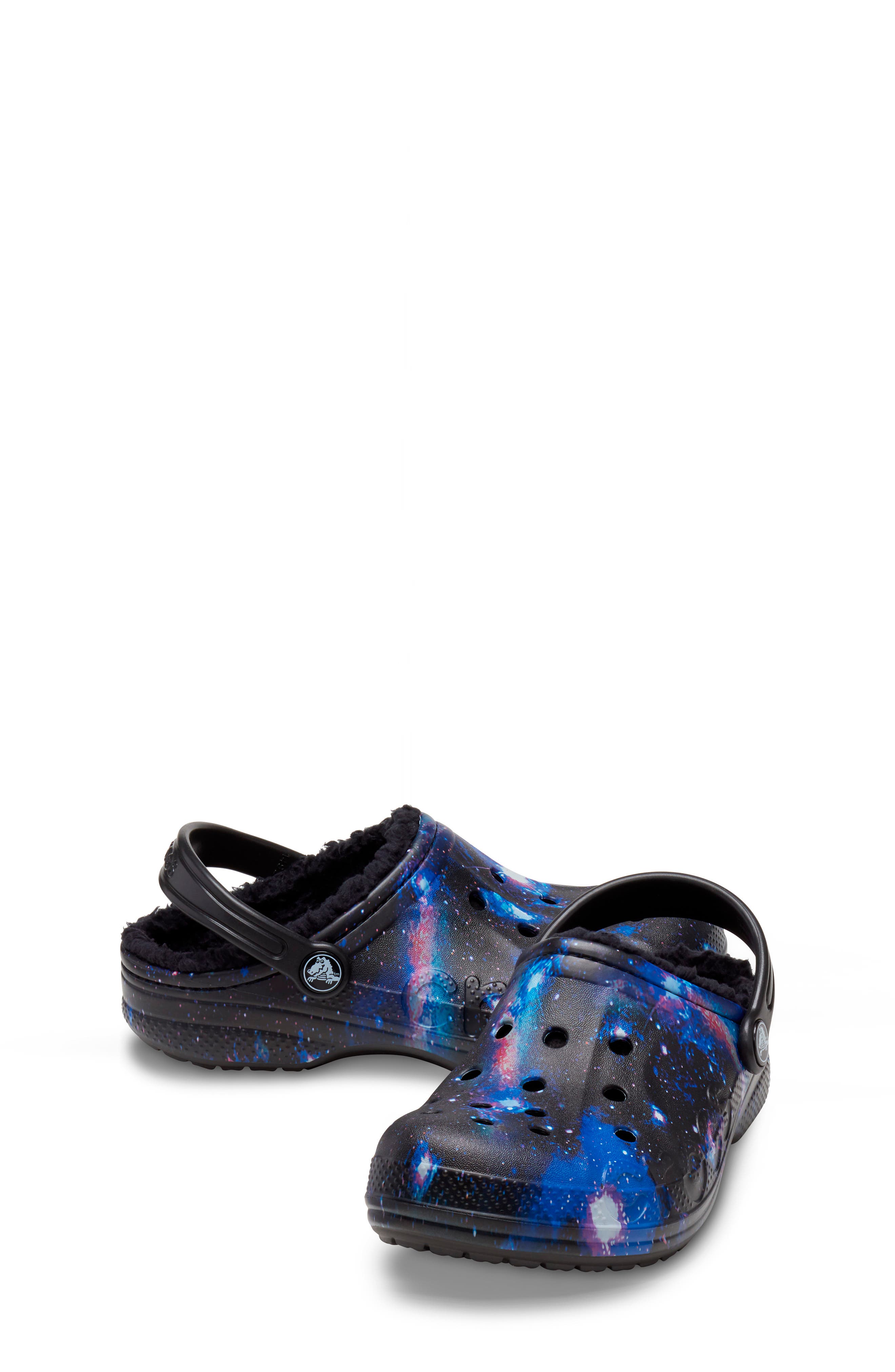 CROCS Baya Faux Shearling Lined Printed Clog, Alternate, color, 