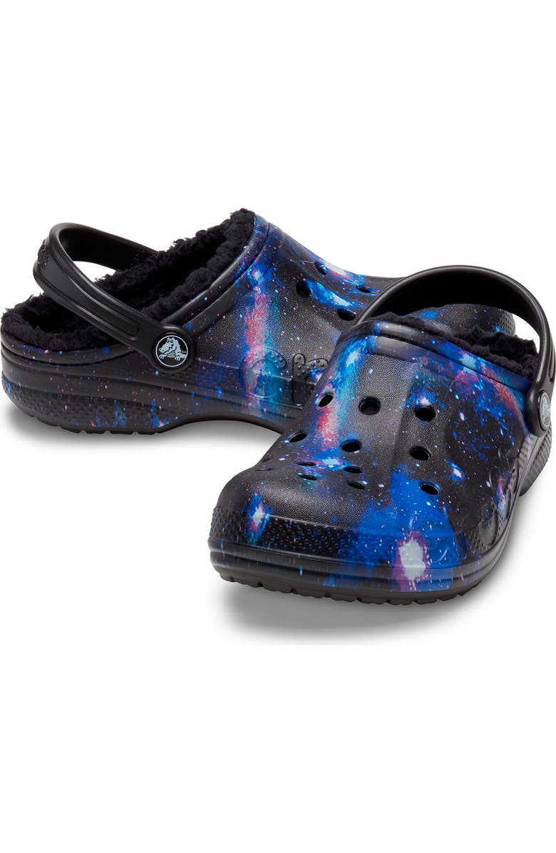 CROCS Baya Faux Shearling Lined Printed Clog, Alternate, color,