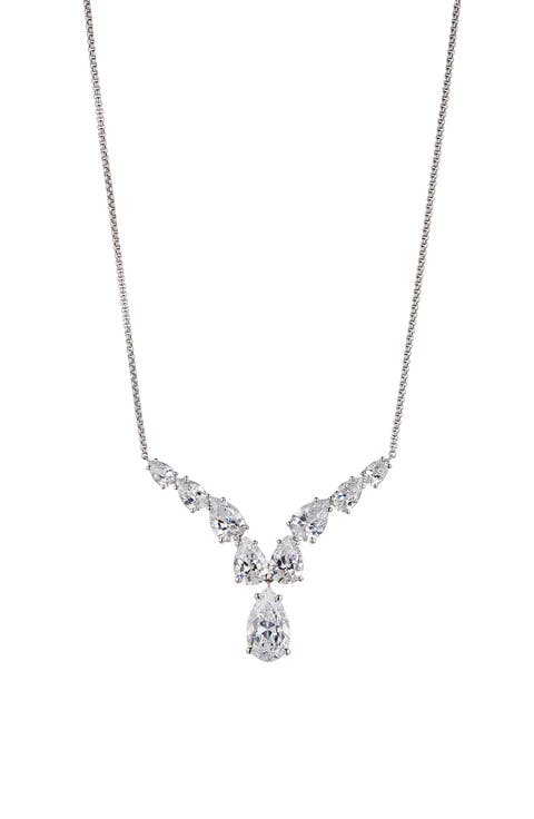Shine On Pear Cubic Zirconia Pendant Necklace