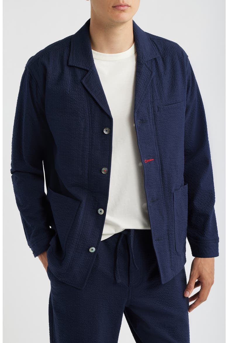 Mr. Lynch's Cunningham Seersucker Blazer, Main, color, DARK NAVY