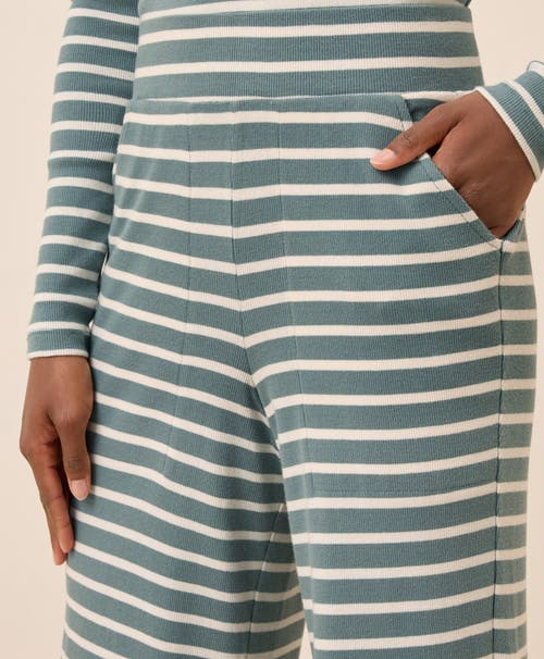 Pact Dream Rib Wide Leg Lounge Pant In Multi